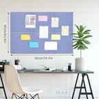 Large Cork Board 36" x 24", 6 Pack Felt Wall Tiles with Colored Pushpins, Bulletin Board with Removable Self-Adhesive Strips, Pin Board Cork Boards for Walls Office Home-Gray Blue