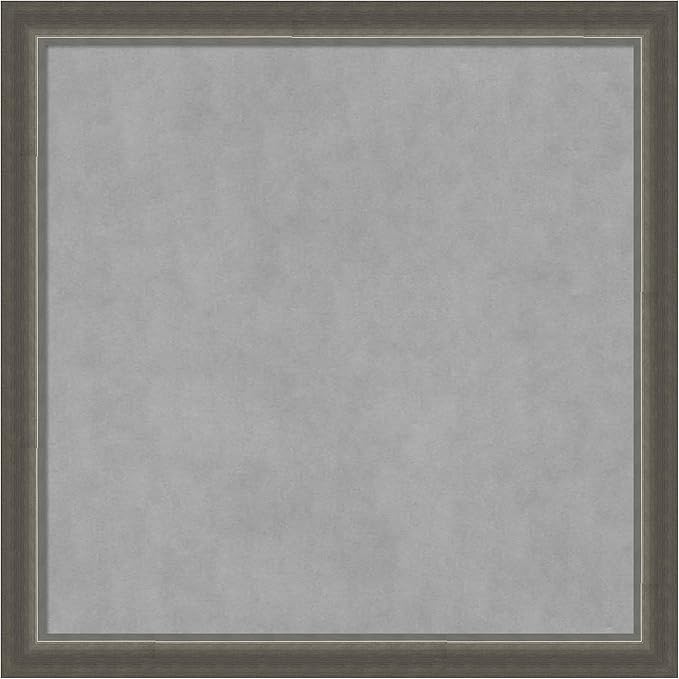 Amanti Art Silver Framed Magnetic Board 27x27 Medium Vision Board for use with Magnets, 100% Metal Sheet to Display Items as Office Decor or for Home Organization in mudroom, Kitchen or Kids Room