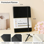 Crein Lynh 2025-2027 Premium Planner, Weekly & Monthly Calendar Planner with Budget & Goal Setting, January 2025 – December 2027, Tabs, Inner Pocket, Daily Journal Organizer for Women, A5, Black