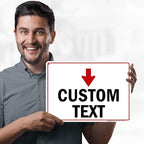Custom Arrow Directional Sign, Down Arrow, 10x14 Inches, Rust Free .040 Aluminum, Fade Resistant, Made in USA by My Sign Center