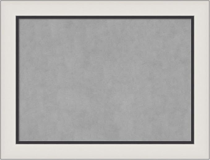 Amanti Art Silver Framed Magnetic Board 26x34 Medium Vision Board for use with Magnets, 100% Metal Sheet to Display Items as Office Decor or for Home Organization in mudroom, Kitchen or Kids Room