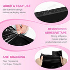 Metronic Poly mailers 10x13'' 100pcs with 4x6 Thermal Labels 100pcs, Strong Adhensive Shipping Bags for Clothing,Waterproof Mailing Bags for Shipping, Shipping Envelopes for Small Business,Black