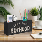 Exqcom Long Live Boyhood Pen Pencil Crayon Holder for Boys, Kids Toothbrush Holder, Boys Room Decor, Back to School Gifts Essentials for Kids