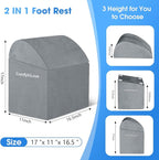 ComfyInLove Foot Rest for Under Desk at Work - Non-Slip Foot Stool with 3 Adjustable Heights, Ergonomic Under Desk Footrest with Washable Cover for Desk, Home, Office, Car (Light Grey)