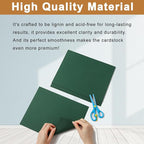 Silunkia 100 Sheets Dark Green Cardstock 8.5 x 11 Crafting Paper, 200gsm/75lb Heavyweight Paper Christmas Green Card Stock for DIY Cards Making, Greeting Cards, Invitations, Party Decorations, Menus