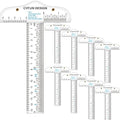 9 Pack 6 Inches Acrylic Clear T-Square Ruler,T Square Ruler, Transparent, T Ruler, for Crafting Drafting and General Layout Work Art Framing & Drafting Scrapbooking Inches & Metric Measuring Tool