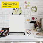 MEEDEN Tabletop Easels, Metal Easel Stand for Painting & Display, Aluminum Desktop Art Painting Easel, Foldable Portable Paint Easel Tripod Stand for Canvas, Paintings, Photos, Books, Signs