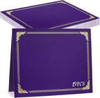 gisgfim 15Pcs Certificate Holders Diploma Covers Single Sided Gold Foil Border Award Covers for Letter Size 8.5x11 Certificates Cardstock Document Papers Storage Organizer (Purple)