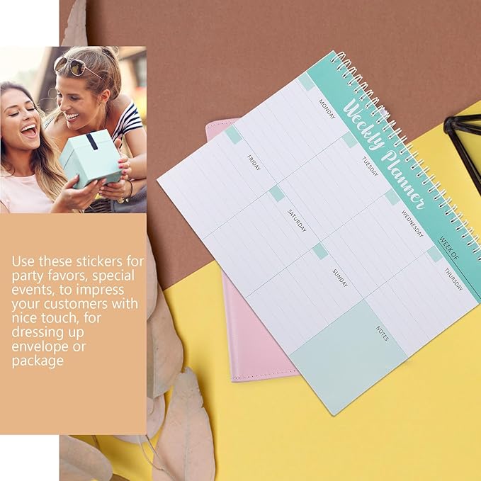 SEWACC Weekly Work Planner Notepad with Bookmark for Homeschool and Study Undated Daily Calendar and Efficient Plan Pad Portable Spiral-bound Appointment Organizer for Task and Goal