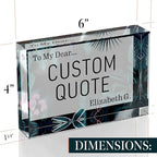 Custom Acrylic Sign Personalized, Custom Desk Name Plate, 18 Styles, (4"x6"), With Gift Box, USA Made by Acryluxe. (Bouquet)