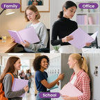 SUNEE 3 Ring Binder 3 Inch 1 Pack, Clear View Binder Three Ring PVC-Free (Fit 8.5x11 Inches) for School or Office Supplies, Purple