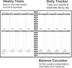 Heveboik Income & Expense Log Book - A4 Income and Expense Tracker for Small Business, Accounting Bookkeeping Tracking for Woman and Man, 8" x 10.5", Black