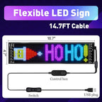 XIAOOHO Programmable LED Car Sign,Scrolling LED Sign,Flexible LED RGB Message Display,Bluetooth APP,DIY Design Colours,Animations,Text, Graffiti