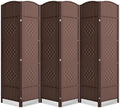 Cocosica 6 Panel Room Divider,6Ft Folding Privacy Screen,Tall - Extra Wide Foldable Panel Partition Wall Divider with Diamond Double-Weaved Hand-Woven Design Room Screen Divider