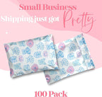 Pretty Package Store 6x9 Designer Poly Mailer 100 Pack Heavy Duty Waterproof Self Seal Shipping Bags for Small Business Large Mailing Envelopes Bulk Tear Resistant Packaging Pretty Pups Puppy Dogs