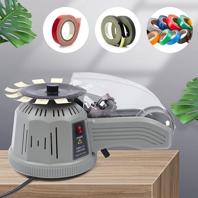 Automatic Tape Dispenser,Electric Ribbon Cutting Machine, Tape Cutter Adjustable Length & Width,0.24-2.36 in,Cutting Various Tapes for Office Warehouse Use