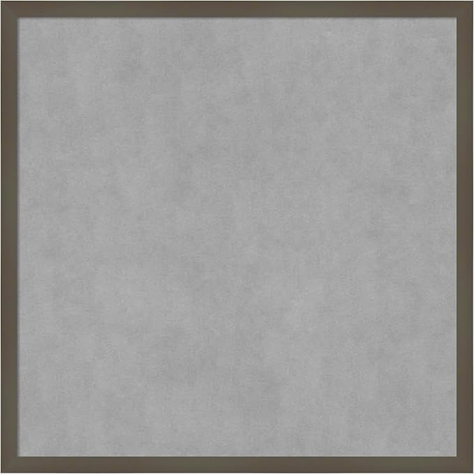 Amanti Art Grey Framed Magnetic Board 25x25 Medium Vision Board for use with Magnets, 100% Metal Sheet to Display Items as Office Decor or for Home Organization in mudroom, Kitchen or Kids Room