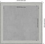 Amanti Art Silver Framed Magnetic Board 23x23 Medium Vision Board for use with Magnets, 100% Metal Sheet to Display Items as Office Decor or for Home Organization in mudroom, Kitchen or Kids Room
