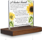 Happy Retirement Acrylic Desk Sign with Bible Verse, Christian Gift for Women Men, New Chapter Inspirational Plaque, Religious Office Decor, Farewell Keepsake for Coworker Friend Parent PA123