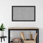 Amanti Art Black Framed Magnetic Board 23x35 Large Vision Board for use with Magnets, 100% Metal Sheet to Display Items as Office Decor or for Home Organization in mudroom, Kitchen or Kids Room