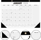 Desk Calendar 2026-2027 - 22" x 17", With 2 sticker, 18 Month Calendar Running to June 2027, Desktop/Wall Monthly Calendar Thick Paper, Corner Protectors for Homeschool or Office