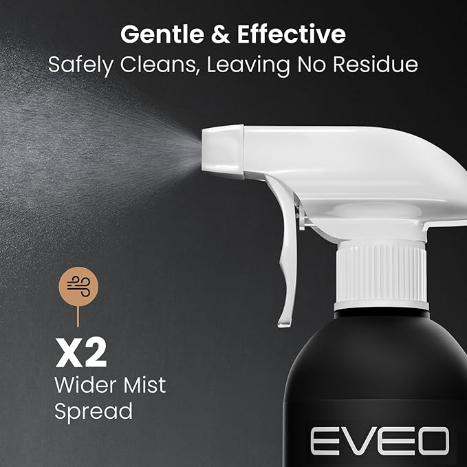 EVEO® Screen Cleaner Spray Kit (Streak-Free) TV Screen Cleaner for Smart TV, Lcd, LEd, Oled | Computer Screen Cleaner Spray and Wipe Microfiber Cloth - TV, Monitor, Laptop, iPad, Car - 6.7oz 1 Pack