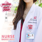 Aoryalps WE Listen and WE Dont Judge Badge Reel Holder Retractable with ID Clip for Nurse Nursing Name Tag Card Nursing Student Teacher Doctor Medical Assistant Work Office Clip-Gifts for Nurse