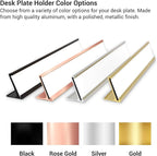 Custom Engraved Desk Plate | Personalized with your Name and Title | Perfect Decor for Office, Business, or Home | Multiple Font and Color Options | 2x8" or 2x10" (White w/Black Letters, 2x8")