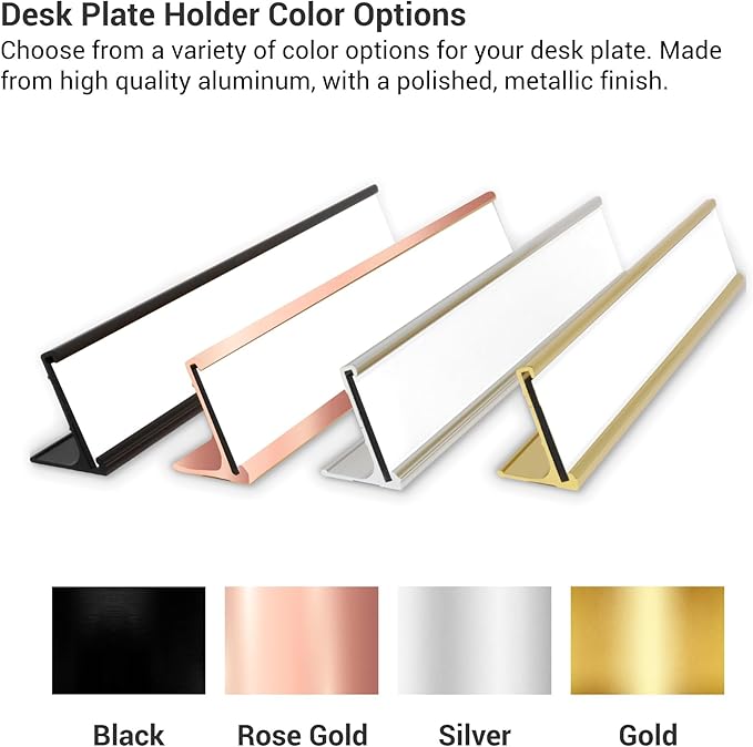 Custom Engraved Desk Plate | Personalized with your Name and Title | Perfect Decor for Office, Business, or Home | Multiple Font and Color Options | 2x8" or 2x10" (Apple Green w/White Letters, 2x8")