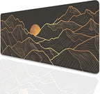 Gold Mountains Mouse Pad Desk Pad,Extended Gaming Mouse Mat with Stitched Edges Non-Slip Waterproof Rubber Base Mous Mat for Office,Computer,Keyboard,Laptop and Home Desk Pad(27.5X11.8 in)