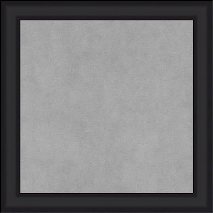 Amanti Art Black Framed Magnetic Board 19x19 Small Vision Board for use with Magnets, 100% Metal Sheet to Display Items as Office Decor or for Home Organization in mudroom, Kitchen or Kids Room