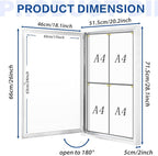 SWANCROWN Enclosed Bulletin Board Grey Felt Displays Boards Weather Resistant Wall Mounted Notice Case,28x20inches