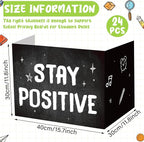 Honoson 24 Pcs Bulk Inspirational Privacy Folders for Students Cardboard Test Privacy Boards Motivational Words Desk Dividers Shield for Classroom School Study Supplies, 6 Styles(Monochromatic)