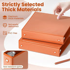 SUNEE 3 Ring Binder 1.5 Inch 1 Pack, Clear View Binder Three Ring PVC-Free (Fit 8.5x11 Inches) for School or Office Supplies, Orange