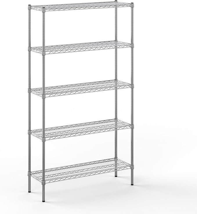 Regal Altair 14" Deep x 42" Wide x 74" Height Wire Shelving Kit | 5-Tier | NSF Commercial Storage Rack Unit