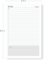 Notsu To Do List Notepad 2pk | Premium Thick Paper 120g | Daily Desk To Do List Pad | 50 Sheets, 5.5” x 8.5”