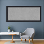 Amanti Art Black Framed Magnetic Board 24x52 Oversize Vision Board for use with Magnets, 100% Metal Sheet to Display Items as Office Decor or for Home Organization in mudroom, Kitchen or Kids Room