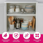 HOLD N' STORAGE Pull Out Cabinet Organizer, Heavy Duty-w/Lifetime Limited Warranty -11”W x 17”D-Requires At Least 12-1/4” Cabinet Opening, Steel Metal Cabinet Drawers Slide Out, Chrome Finish