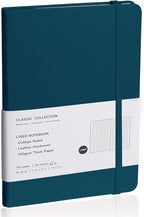 EMOMAS Lined Journal Notebook – Hardcover Notebook for Men & Women – Journals for Writing, Work, School, Home & Daily Notes, 160 Pages – Medium A5, 5.7"x8", 100 gsm Thick Paper (Turquoise)