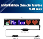 Programmable LED Signs,Flexible Scrolling LED Display,Bluetooth APP Control,Edit Text, Graffiti,Animations,for Car,Bar,Store (23"x 5")