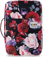 YOUSHARES Colored Pencil Case 304 Slots Pen Case Organizer with Handy Wrap & Zipper, Multilayer Holder for Prismacolor Colored Pencils & Gel Pen (Red Pink Rose)