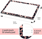 SXboxing Sticky Notes 4X6 Inches, 2 Pack Large Cute Self-Stick Pads, Bright Funny Memo Pads Easy to Stick for Home, Office Beautiful Leopard