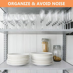 WochiTV Shelf Liner for Cabinets, Drawer Non Adhesive Non Slip Foam Mat for Kitchen, Pantry, Bathroom, Cupboard, Garage, Closet, Shelves, Drawer, Tool Box, White 11.8 x 118 inches