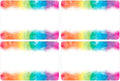 Wonmon 200 PCS Rainbow Name Tags Stickers, Self Adhesive Watercolor Rainbow Name Tag Labels Stickers for Back to School Classroom Student Office Desk Cubby Locker Themed Party, 2x3 inch