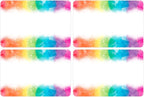 Wonmon 200 PCS Rainbow Name Tags Stickers, Self Adhesive Watercolor Rainbow Name Tag Labels Stickers for Back to School Classroom Student Office Desk Cubby Locker Themed Party, 2x3 inch