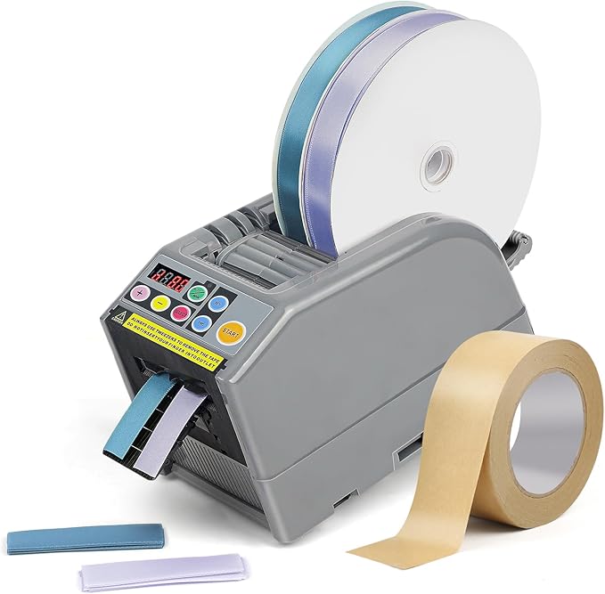 Ribbon Cutting Machine, Automatic Tape Dispenser, 999mm Precision Cut, Ideal for Shipping, Schools, Restaurants, Business & Home