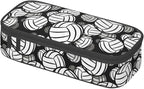 HKHEHOP Volleyball Ball Pattern Pencil Case Big Capacity Storage Pencil Pouch Stationery Bags With Zipper Portable Pen Holder Box Organizer For Boys Girls Teens Student College School Office Supplies