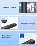 USB Type C Wireless Presentation Clicker with Volume Remote Control, Presenter Remote & PowerPoint Slide Advancer for Mac, Computer, Laptop, Keynote, Google Slide