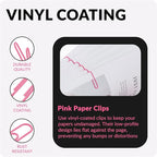 Small Paper Clips, 1.1 Inch Paper Clip, 200 pcs Paperclips (Small, Pink)