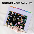 GNL 2026 Planner, Weekly and Monthly Planner January - December 2026, 6.4" x 8.3" Monthly Agenda Planner with Waterproof Flexible Cover, Spiral Binding Notebook with Tab, Pockets, Bookmark, Flower